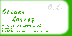 oliver lorisz business card